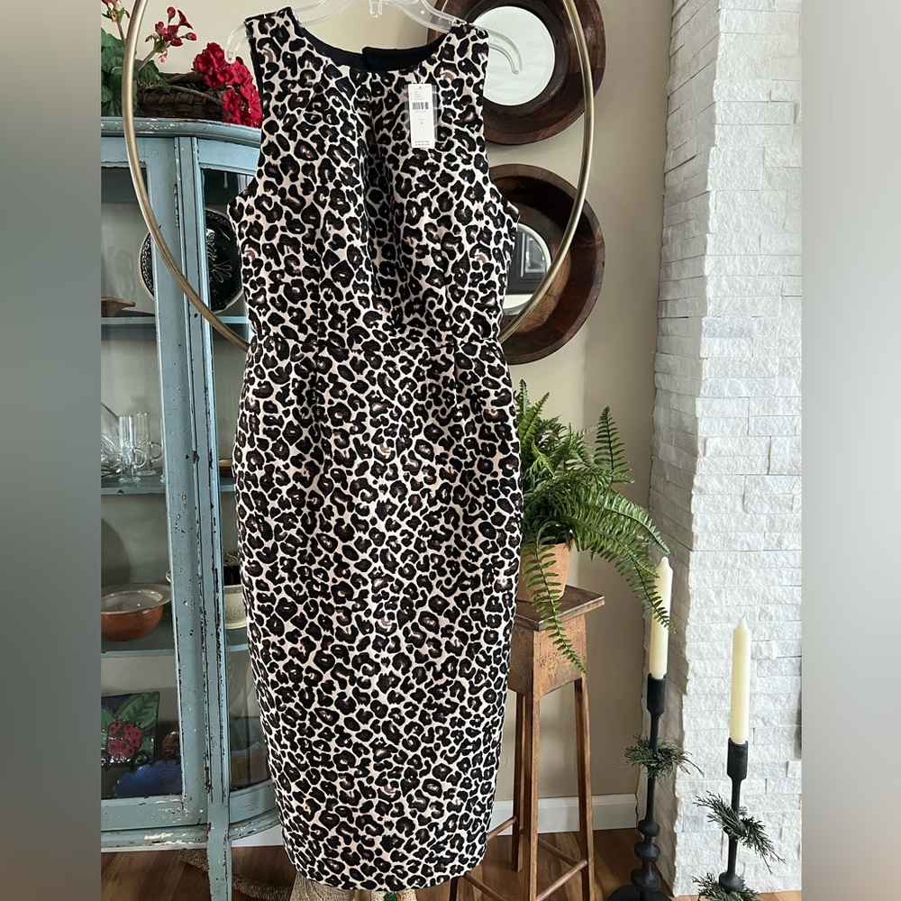 Anthropologie NWT Leopard Print Sleeveless Dress